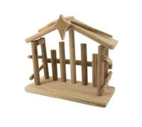 Casetta Decorativa con Apertura Elegante, | Rustico, Casetta con Base Rettangolare, Artigianale, Soprammobile, per Scrivania, Finestra