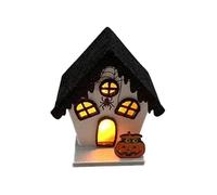 Casetta Decorativa per Halloween con Led - Zucca e Ragno Spooky