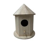 CASETTA DEGLI UCCELLINI IN LEGNO BALSA DECORAZIONE DECOUPAGE ALTEZZA CM 25