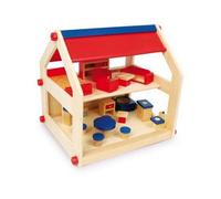 Casetta delle bambole in legno con accessori-Small Foot 2874-Dimensioni: 32x30cm