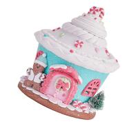 Casetta di pan di del villaggio di Natale: statuetta illuminata a LED a