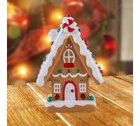 Casetta di pan di zenzero natalizia in miniatura, casetta neve per