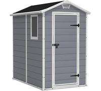 Casetta giardino effetto legno 130x192x198 cm grigia Keter Manor