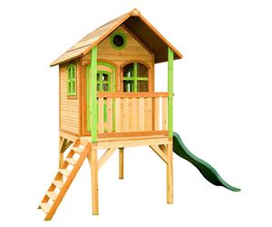 Casetta Gioco in Legno su Palafitta con Scivolo Modello Laura