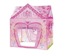 Casetta Gioco per Bambini, Design Rosa con Fiori, Tenda da Interno per Bambine