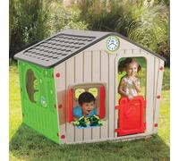 Casetta gioco per bambini in plastica cm 140x108x115 da giardino esterno casa