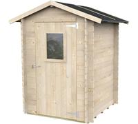 Casetta in Legno 1.5x1.5 con Pavimento Rimessa Ricovero per Attrezzi da Giardino