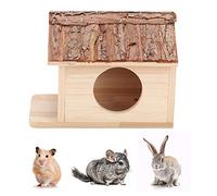 Casetta in Legno, 23,7x18x13,7 cm Labirinto Grande per Nascondiglio per Criceti Gabbia per Nido per Criceti per Piccoli Animali Scoiattolo Coniglio Cavia Nascondiglio per Cincillà