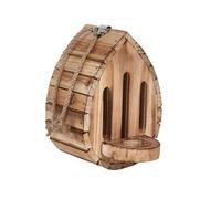 Casetta in Legno con Vassoio Decorativa Mangiatoia Compatto per Patio