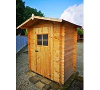 Casetta in legno per esterni con Pavimento, Sistema Block House, perline spessore 16mm - articolo BLOCK120