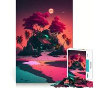 Casetta in legno,puzzle da 1000 pezzi per adulti,gioco stimolante per la mente,superficie liscia e priva di sbavature,hobby affascinante per i momenti di svago (38x26cm)