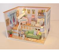 Casetta in miniatura Casa dei tuoi sogni - creativo kit fai-da-te con illuminazione LED