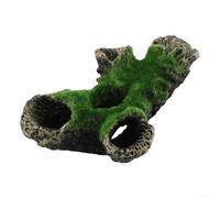 Casetta in resina dall'aspetto naturale per l'abbellimento dell'acquario e le esigenze di occultamento della piccola vita acquatica (A)