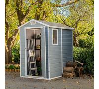 Casetta In Resina Manor 4x6 By Keter Da Esterno, Effetto Legno 1,30 X - Grigio