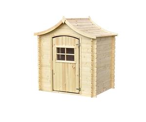 Casetta legno per bambini - Casetta giocattolo per bambini - L112xL146xA152cm/ 1,1m2 - Casetta da gioco da esterno - Casetta da giardino Timbela M550-1