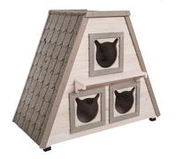 Casetta Madeira da esterno per gatti - L 90 x P 50 x H 75 cm