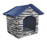 Casetta morbida Nicchia cuccia per gatti e cani di piccola taglia Nasonero Misura 44x42x47 cm - Cuccia per gatti a forma di casetta, ideale per interni, con cuscino lavabile e tetto rimovibile, offre 