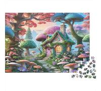 Casetta nel Bosco Fatato Puzzle 1000 Pezzi Gioco di Puzzle 1000 Pezzi per Adulti Ambiente Incantato Famiglia Relax Decorazione Regalo 70x50cm/1000pcs