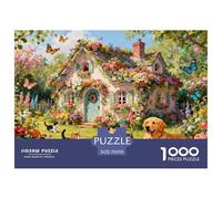 Casetta nel Giardino Incantato Puzzle in Legno Impermeabile DIY Puzzles Da 1000 Pezzi Regali Per Adulti Sfidanti E Rompicapo Giochi Di Impegnativi