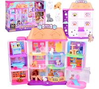 Casetta per animali Pet House pieghevole - set con figurine e accessori