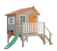 Casetta per bambini in legno esterno con scivolo Super OLI | Colori personalizzabili | 150 x 192 x A230 cm | Casas Green House