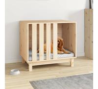 vidaXL Casetta per Cani 70x50x62 cm in Legno Massello di Pino