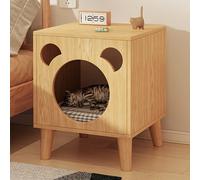 Casetta per gatti in legno - Comodino - Comodo nido per dormire da interni per gatti e gattini | Mobili per gatti