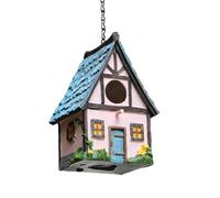 Casetta per in in resina, Casetta per in resina decorativa per | A prova di sole per Giardino Esterno Cortile Fuori Fringuelli Azzurri Selvatici Amanti degli Ramo di un Alber