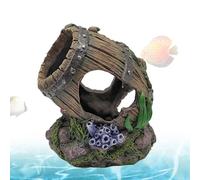 Casetta per pesci per acquario, rifugio per gamberetti, decorazione per acquario, gamberetti in resina, barile di vino retrò, paesaggio, decorazione per la casa dei pesci, accessori per acquari e