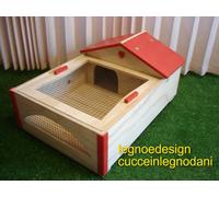 CASETTA PER TARTARUGHE DI TERRA CON TERRARIO RETE METALLICA cm 62x44x24h