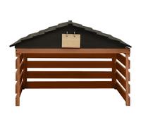 Casetta per Tosaerba Robotizzato Nero Marrone 78x74x54 cm Abete