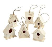 Casetta per uccelli, 7 cm, pioppo, 6 colori assortiti.