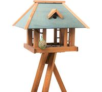Casetta per uccelli con supporto, dimensioni: 51 x 36 x 37 cm, pino FSC 100%