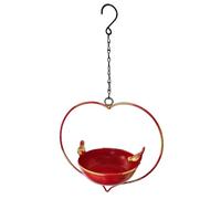 Casetta per uccelli da esterno - Ciondolo a forma di cuore in ferro - Foraggio decorativo per uccelli | per giardino, terrazza, cortile, per guardare cincie, fringuelli, anche per la voliera in casa