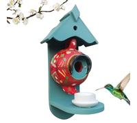 Casetta per uccelli da giardino, casette per uccelli in resina sintetica per esterni | Casette per uccelli sospese in resina - Graziose casette per uccelli decorative, casetta per uccelli colorata per