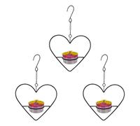 Casetta per uccelli per esterni, per esterni, 3 alimentatori Sparrows Food Feeder per giardino, resistente alle intemperie, per uccelli in metallo, impilabile per giardino in giardino in giardino