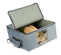 Casetta Pieghevole Con Grande Capacità Per Viaggi Portatile Stoccaggio Con Tracolla E Tasche A Maglia Tessuto Oxford Multi Purpose Travel Hat Box Borse a Rete, grigio, Mass Beauty