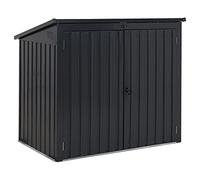 Casetta porta attrezzi da giardino in acciaio zincato 134 cm grigio grafite
