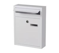 Casetta postale da parete Cassetta postale a parete con serratura e chiave Casella for la posta for i commenti for consegna delle chiavi for suggerimenti for riviste Gate(WHITE)