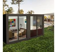 Casetta Prefabbricato Container da Giardino in Acciaio Color Antracite L461xP200