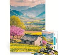 Casetta primaverile nella valle - Puzzle da 1000 pezzi per adolescenti, gioco per allenare la mente, rilassante e divertente, da assemblare, regalo perfetto 38x26cm