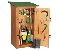 Casetta , ripostiglio portaattrezzi in legno MOD Tevere 110x90xh 185 Cm tetto verde legno