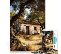 Casetta rustica in un uliveto - Puzzle da 1000 pezzi per adulti - Gioco di puzzle per migliorare la memoria, rilassante e con taglio preciso - Regalo di compleanno (38x26cm)