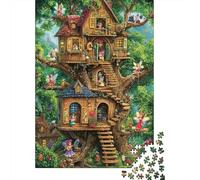 Casetta sullAlbero delle Fiabe Puzzle 1000 Pezzi Carta per Adulti Foresta Incantata Gioco di Puzzle 1000 Pezzi Relax Decorazione Regalo 70x50cm/1000pcs