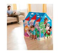 CASETTA TENDA IN PVC PER BAMBINI 3-6 ANNI CASTELLO 95X107X75 CM PIEGHEVOLE 45642