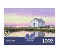 Casetta tranquilla sul lago Puzzle in Legno Impermeabile DIY Puzzles Da 1000 Pezzi Per Adulti Colorati Giochi Di Impegnativi