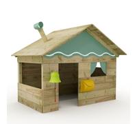 Casetta Wickey Hostel - casetta in legno per bambini, casetta da giardino per bambini, estremamente resistente alle intemperie - in legno massiccio impregnato a pressione - blu pastello