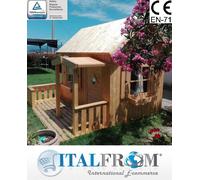 Casette di Legno Otto Casetta da Giardino in Legno per Bimbi 16mm ITALFROMBABY03