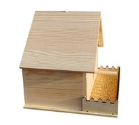 Casette per uccelli in legno per esterni | Cassette per nidificazione con ventilazione e posatoio, ventilate con mangiatoia e accogliente focolaio per colibrì, parrocchetti e parrocchetti in giardino