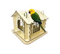 Casette Per Uccelli | Rifugio In Legno Sicuro Per Uccelli - Mangiatoie Rustiche Per Animali Piccoli E Accessori Voliere Per Nidificazione Alimentazione Riproduzione In Giardino E Cortile